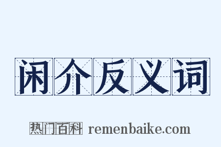 闲介反义词是什么意思的图片
